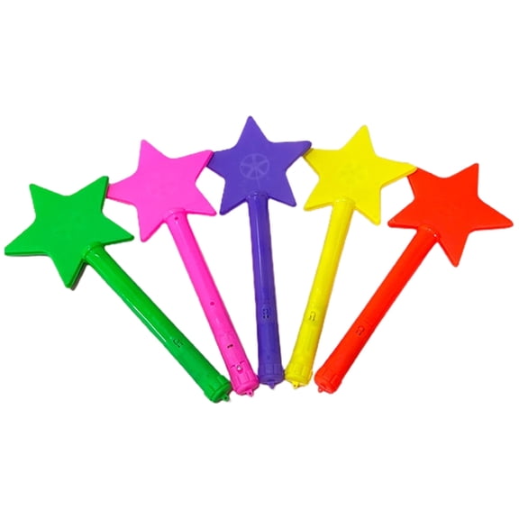 ZPAQI 5pcs Star Light up Wand Led Glow Stick Star Glow Wand Light Up Sticks For Party
