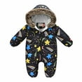 thumbnail image 1 of DPTALR Combinaison à Capuche en Peluche Imprimée à Manches Longues pour Bébé et Tout-Petit d'Hiver, 1 of 8
