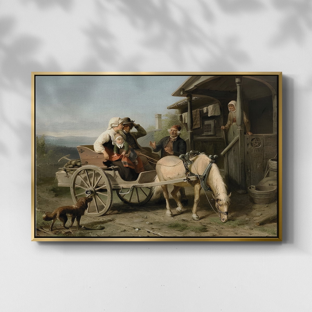 Vintage Landscape-CCXLIX By Wexford Home Framed in Gold Wood Gallery Wrapped Canvas 17 in. x 25 in.