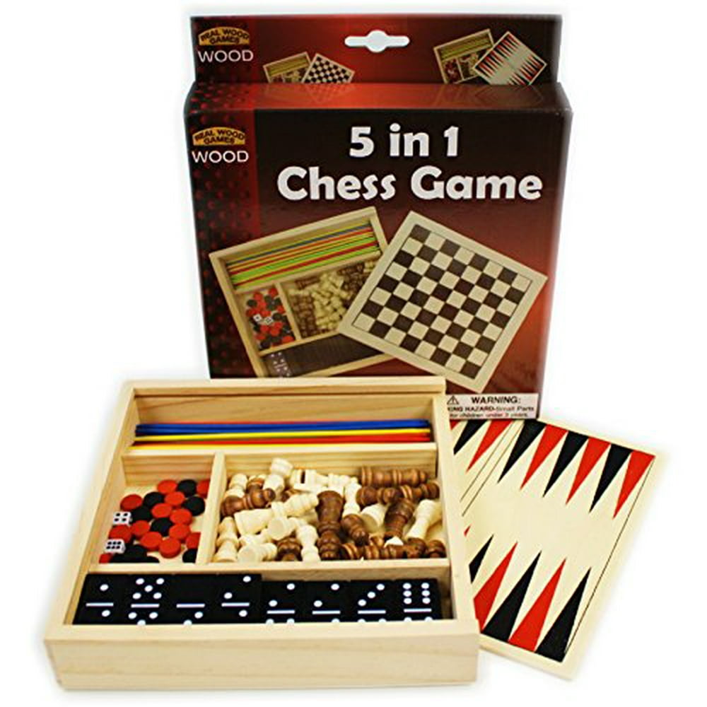 wooden travel game set