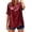 A-RD1, variant on Tiweut Women Short Sleeve Shirts Satin Silk V Neck Loose Button Down Solid Color Tops