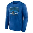 thumbnail image 2 of Men's Fanatics Heather Royal Dallas Mavericks Front Court Press Snow Wash Long Sleeve T-Shirt, 2 of 3
