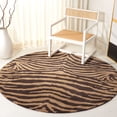thumbnail image 2 of SAFAVIEH Soho Eglantine Animal Striped Wool Area Rug, Brown/Gold, 6' x 9', 2 of 8
