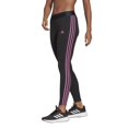 thumbnail image 1 of Leggins adidas Essentials de 3 rayas para mujer, color negro y lila, 1 of 3