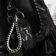 thumbnail image 3 of Yuyamidu Boston Terrier Chapstick Holder Keychain with Ring Portable Pouch Lipstick Protective Cases for Women Girls Travel Accessories Lightweight Chapsticks Holder, Black, 3 of 6