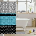 thumbnail image 3 of Leopard Print Shower Curtain 72"Wx72"L Teal Boho Paisley Cheetah Shower Curtain Black White Polk Dots Leopard Bathroom Curtain For Kids Boys Girls Animal Bohemian Floral Waterproof Bath Curtain Sets, 3 of 6