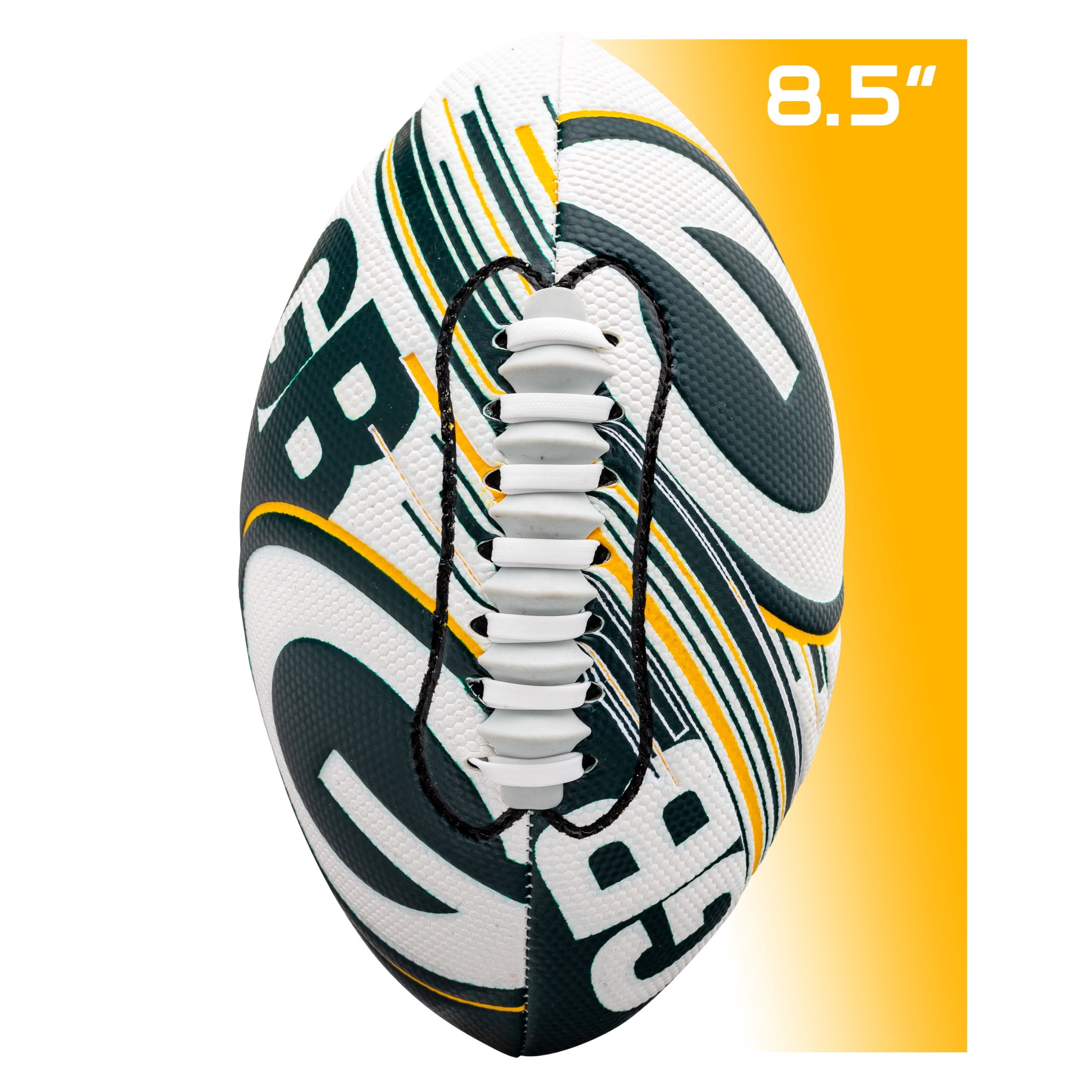 NFL Green Bay Packers Football - Youth Mini Football - 8.5" Football- SPACELACE Easy Grip Texture- Perfect for Kids !