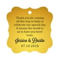 thumbnail image 1 of Darling Souvenir Custom Wedding Thank You Message Gift Tags Personalized Party Favor Hang Paper Tags-Metallic Gold-100 Tags, 1 of 1