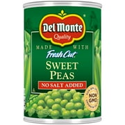 DEL MONTE No Salt Added Sweet Peas, Canned Vegetables, 15 oz Can