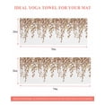 thumbnail image 6 of Eucalyptus Leaves Yoga Towel for Hot Yoga Non Slip, Brown Summer Botanical Weeping Yoga Mat Towel Absorbent Yoga Sweat Towels Microfiber Hot Yoga Blanket for Bikram Pilates 26"x70", 6 of 7