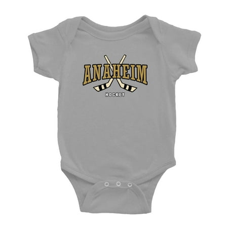 

Cute Anaheim Baby Romper Hockey Fan Baby Jersey Clothes (Gray 18-24 Monthes)