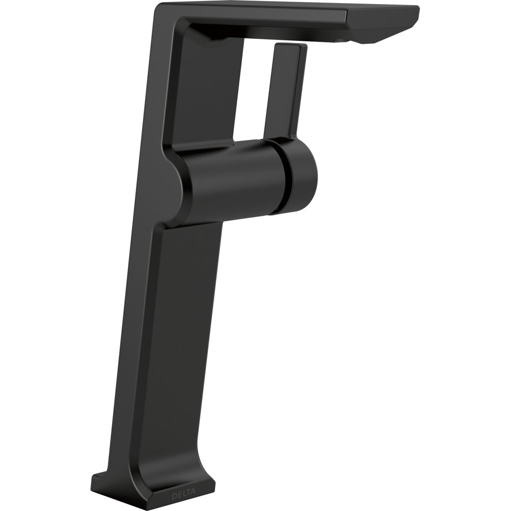 Delta Pivotal Single Handle Vessel Bathroom Faucet, Matte Black