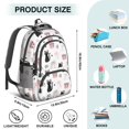 thumbnail image 5 of Black Cat and Gift White Pattern Cute School Backpack Bag with Padded Back and Adjustable Shoulder Straps 16.9 X 12.6 X 5.9 Inches, 5 of 5