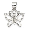 thumbnail image 4 of Silver Cubic Zirconia Butterfly Charm Pendant, 4 of 4