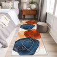 thumbnail image 5 of Boho Geometric Large Area Rugs for Bedroom Living Room, Soft Non Slip Carpet Bedside Rug, Farmhouse Abstract Retro Stripes Motifs Rectangular Floor Cover Kitchen Accent Rug 2'x6' for Office, 5 of 9