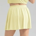 thumbnail image 4 of Zshosam Girls Skort Girls Pleated Skirts Built in Shorts Little Kid Athletic Flowy Skorts Skirts Toddler Girls Tennis Skorts for Girl Size 7T 8T,(Yellow 7-8 Years), 4 of 6
