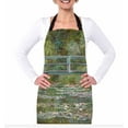 thumbnail image 2 of Yehwow Art Print Painting Monet Footbridge Bib Apron For Kitchen BBQ Gardening With Adjustable Neck Strap 27x31 Inch, 2 of 4
