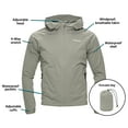 thumbnail image 4 of Whitewater Fishing Men’s Packable Rain Jacket, Rain Gear for Men (Steel Grey, X-Large), 4 of 8