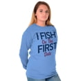 thumbnail image 4 of Fishing Girls Cute Flirty First Date Women's Long Sleeve T Shirt Brisco Brands L, 4 of 5