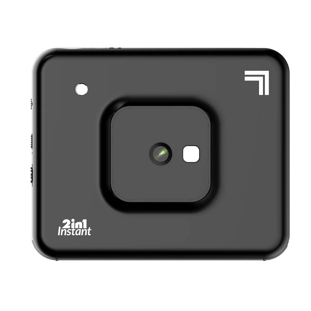 SHARPER IMAGE Instant Print Camera, 3" x 3" Print, 4Pass Tech, Black
