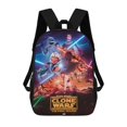 thumbnail image 1 of Star Wars: Clone Wars-theme Backpack, Campus style schoolbag Bookbag with Adjustable Shoulder Straps And Large Zip Compartment, Unisex Travel Bags., 1 of 6