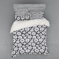 thumbnail image 2 of Ambesonne Nature Bedding Set 3 Pcs, Sketchy Floral Dandelion, Twin XL, Black and White, 2 of 3