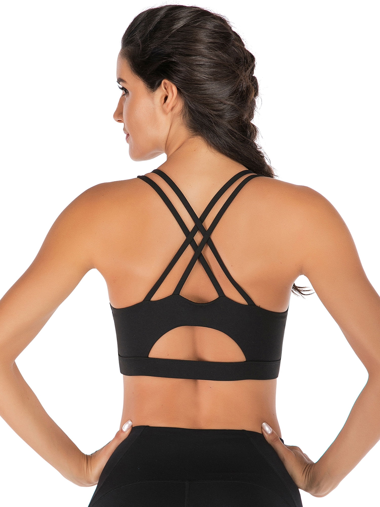 Buy RUNNING GIRL Sports Bra for Women, Criss-Cross Back Padded Strappy  Sports Bras Medium Support Yoga Bra with Removable Cups Online at  desertcartSeychelles