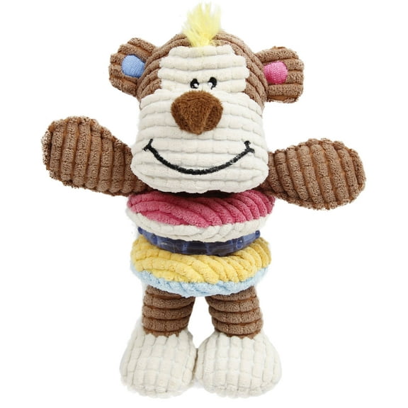 Pet Life ® 'Hugga-Bear' Plush Squeaking and Rubber Teething Newborn Puppy Dog Toy