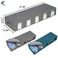 thumbnail image 2 of PULLIMORE Under Bed Storage Bag Clothes Blankets Organizer with Clear Window Reinforced Handles (Blue), 2 of 9