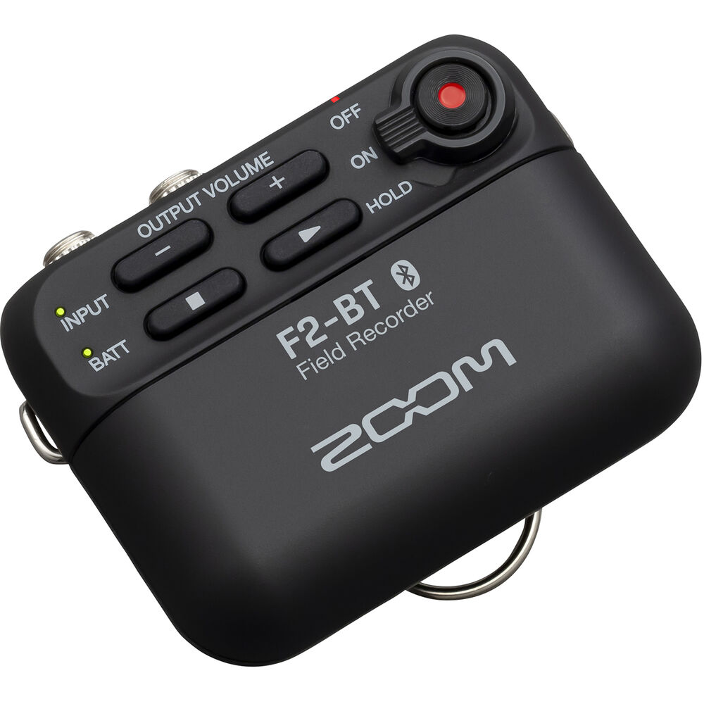 Zoom F2-BT Ultracompact Bluetooth-Enabled Portable Field Recorder with Lavalier Microphone + 128GB microSDXC Memory Card + AAA Alkaline Batteries + Portable Case - Deluxe Bundle