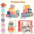 thumbnail image 2 of Beefunni Baby Toys 6-12 Months,Montessori Toys Soft Baby Teething Toys, Stacking Building Blocks, Sensory Development Educational Toys for Baby 12-18 Months, 2 of 7