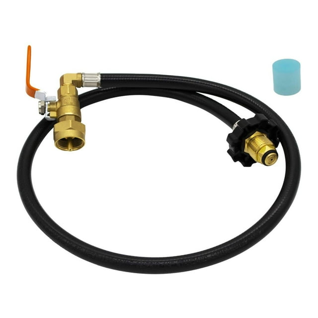 Manguera adaptadora de recarga de propano Manguera de extensión de propano de 39,3 pulg. Recarga de propano Labymos Manguera de goma