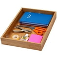 thumbnail image 2 of YBM Home Bamboo Drawer Organizer Storage Boxes, 10 in. W x 14 in. L x 2 in. H (2-Pack), 2 of 10