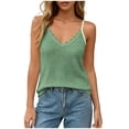 thumbnail image 3 of gbyLJF V Neck Tank Tops for Women Tank Tops for Woman High Neck Tank Tops for Women Women Shirts Summer, 3 of 8