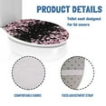 thumbnail image 5 of SEANATIVE Pink Cherry Blossom Toilet Seat Cover with Elastic Band Soft Toilet Lid Cover Elongated Toilet Seat Cover Bathroom Decor Absorbent Toilet Seat Lid Cover, 5 of 6