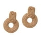 thumbnail image 2 of Pendientes colgantes de ratán tejido con aro, accesorios bohemios, trenza personalizada hecha a mano Café, 2 of 6