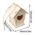 thumbnail image 4 of NOVELAR DIY Wood Birdhouse, 4.53 Inches Tall with Rustic Finish, Customizable Home for Small Birds, Enhances Natural Garden Aesthetic, 4 of 7