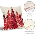 thumbnail image 3 of Watercolor Red Tree Pillow Covers 20X20 Inch Set of 2 Nature Themed Christmas Decorative Pillow Cases Rustic Forest Cotton Linen Pillowcase Home Decor for Living Room Couch Sofa Porch Outdoor, 3 of 6