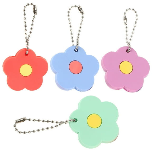 FRCOLOR 4pcs Key Tag Set Key Identifier Flower Key Cap PVC Key Cap Key Covers Cute Key Key Distinguishing Protector Covers with Keys