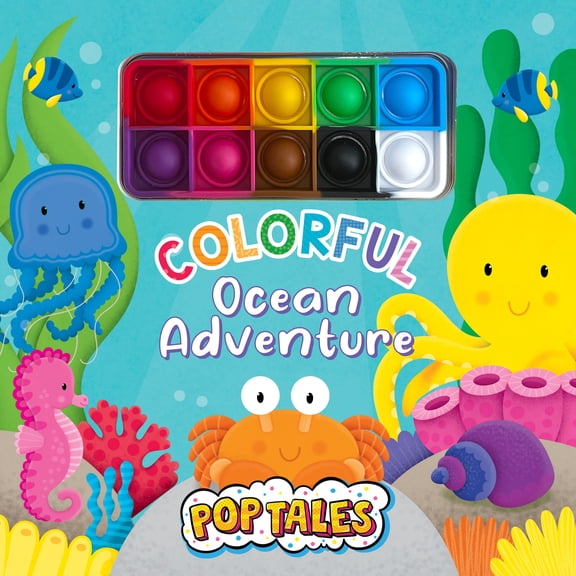 Pre-Owned Colorful Ocean Adventure - Children's Pop Tales Board Book with Fidget Pop Toy