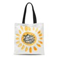thumbnail image 1 of NUDECOR Sac Fourre-Tout en Toile Lettrage Aquarelle Soleil Tu Es le Soleil de Mon Sac d'Épicerie Réutilisable Durable, 1 of 1