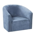 thumbnail image 1 of AMLESO Housse de Canapé Extensible en Velours Antidérapante Multicolore à Choisir Bleu Clair, 1 of 8