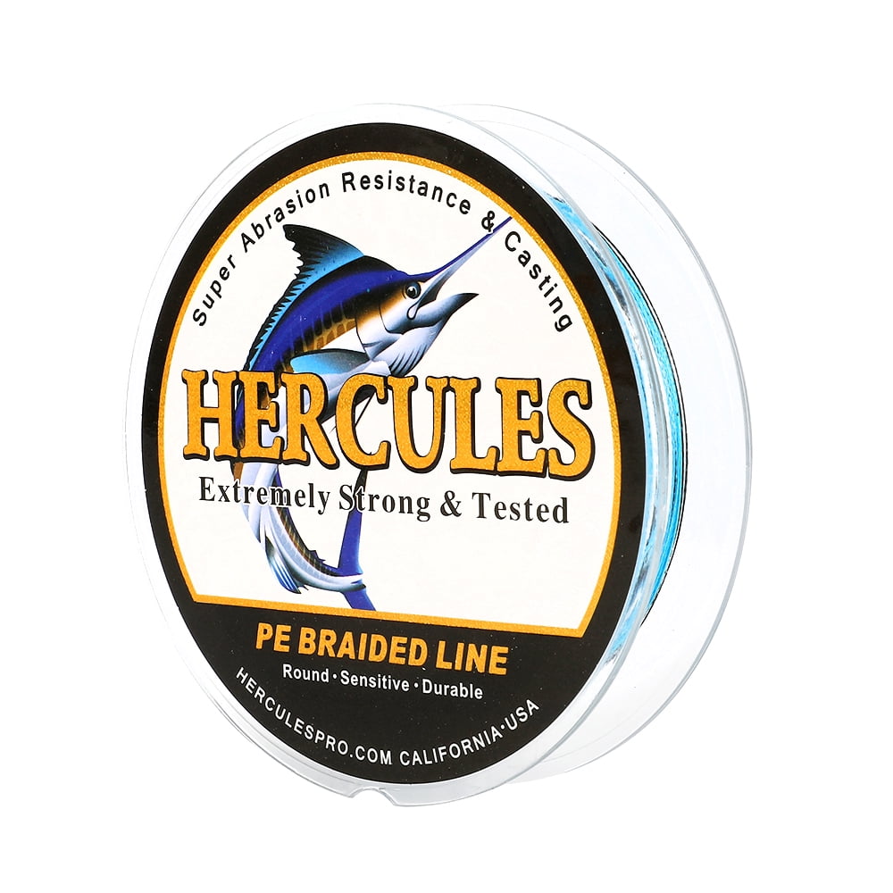 HERCULES Super Strong 500M 547 Yards Braided Fishing Line 20 LB Test for Saltwater Freshwater PE Braid Fish Lines 4 Strands - Blue Camo, 20LB (9.1KG), 0.20MM