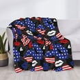 thumbnail image 3 of Rozeui American With Lips for Flannel Blanket, Soft Fuzzy Plush King Blanket for Winter, Thick and Warm All-Season Bed Throw-50"x40", 3 of 6
