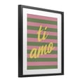 thumbnail image 2 of Stupell Industries Mid-Century Ti Amo Pink Green Stripes Black Framed Print Under Glass, 13 x 16, by SD Graphics Studio, 2 of 8