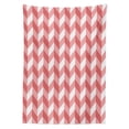 thumbnail image 3 of Ambesonne Coral Tablecloth Rectangular Table Cover, Retro Chevron Pattern, 60"x90", Coral Dark Coral White, 3 of 4