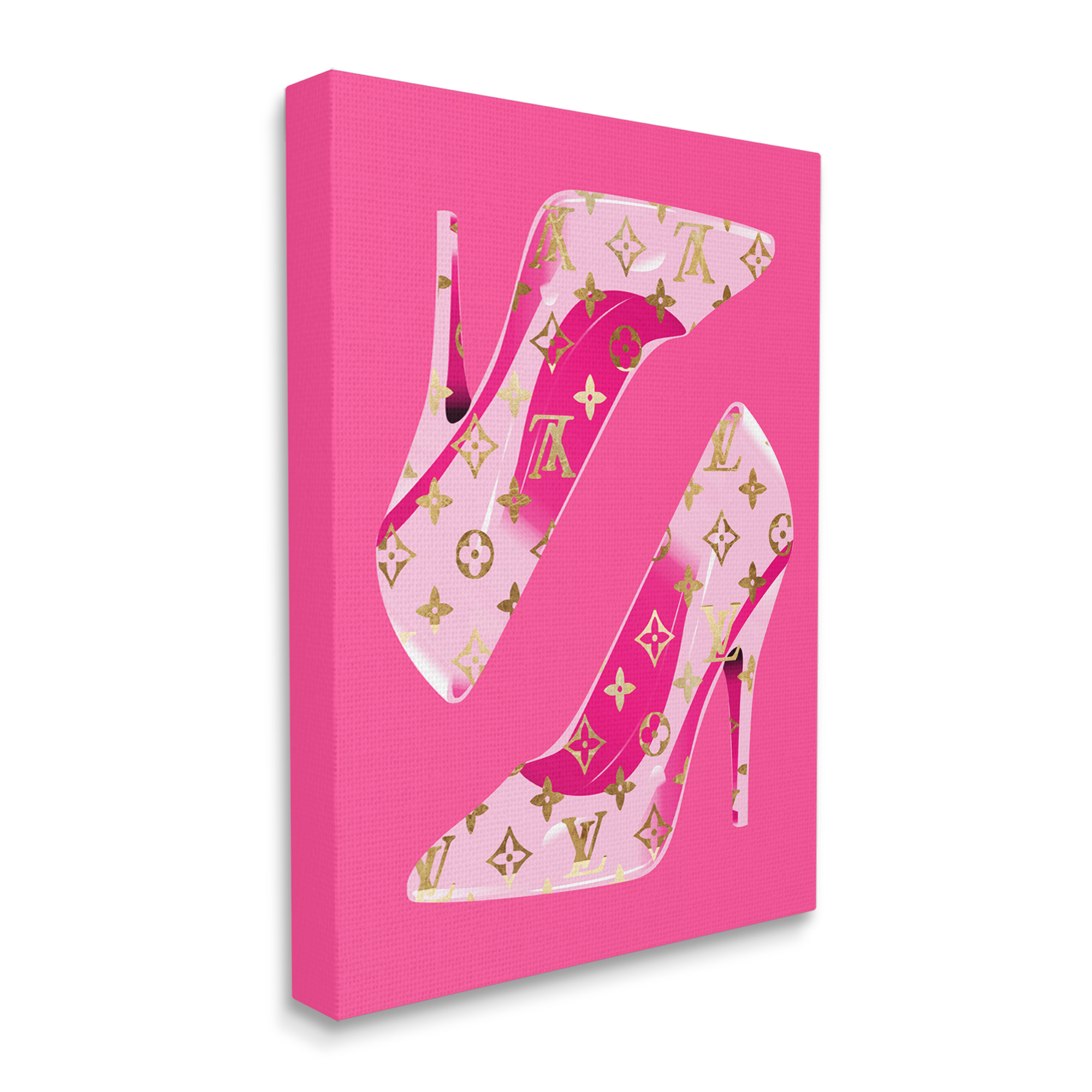 Stupell Industries Pink Fashion Heels Beauty & Fashion Painting Gallery Wrapped Canvas Art Print Wall Art, 30 x 40