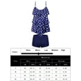 thumbnail image 5 of Women's Tankini Swimsuits Set Layered Ruffled Swimwears Tiered Tankini Top with Boyshorts Two Piece Bathing Suits, 5 of 8
