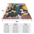 thumbnail image 4 of Mha Boku no Hero Flannel Blanket Ultra-Soft Micro Fleece Throw Blanket For Bed Sofa Couch Car Office Unisex Adult Fuzzy Bed Blanket Cozy Kids Throw Blanket 40"x30", 4 of 8