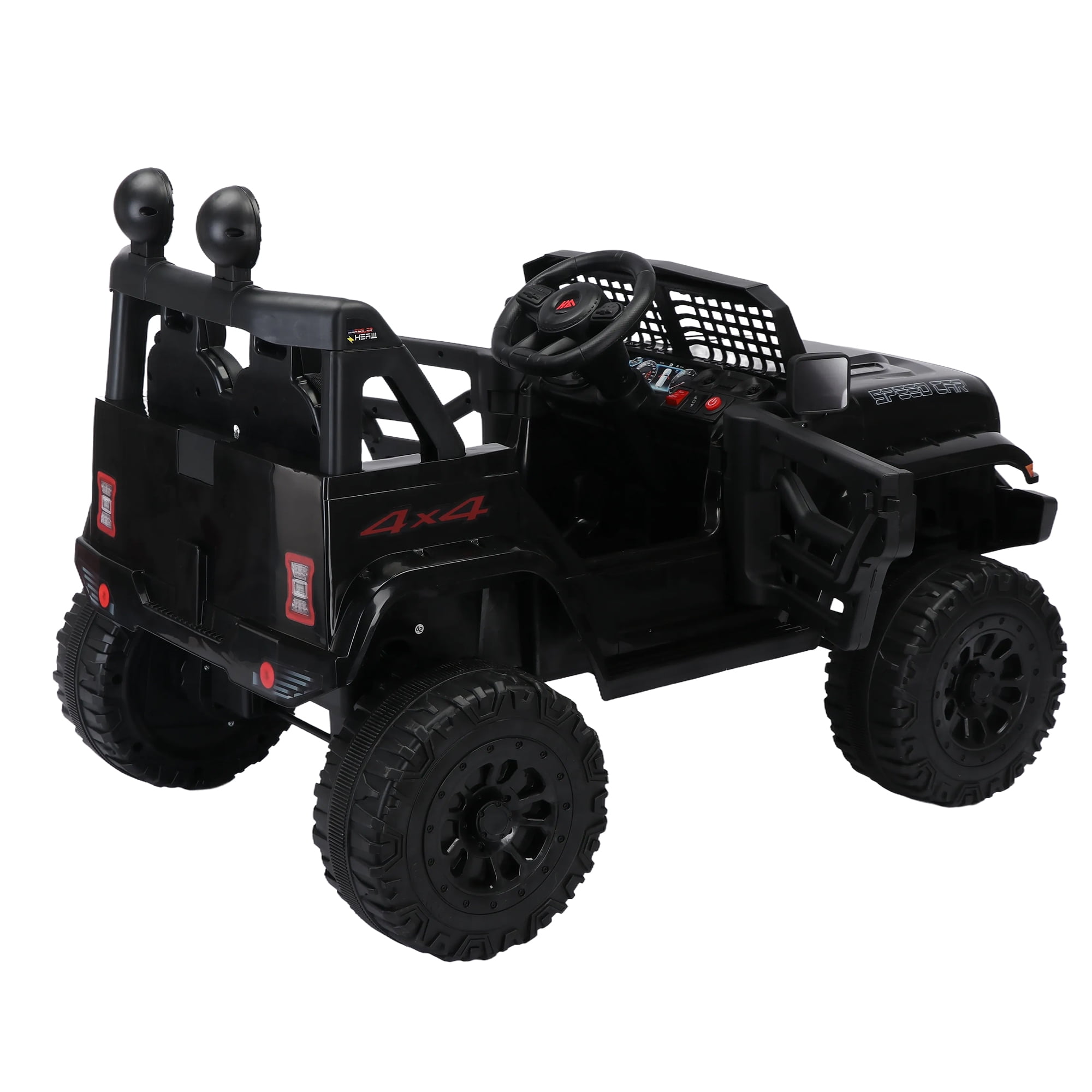 Resenkos 12v Battery-Powered Toy Truck for Kid, Kids Ride On Truck Electric Vehicle with Parents Remote Control, Three Speed Adjustable, Black Resenkos 12v Battery-Powered Toy Truck for Kid, Kids Ride On Truck Electric Vehicle with Parents Remote Control, Three Speed Adjustable, Black